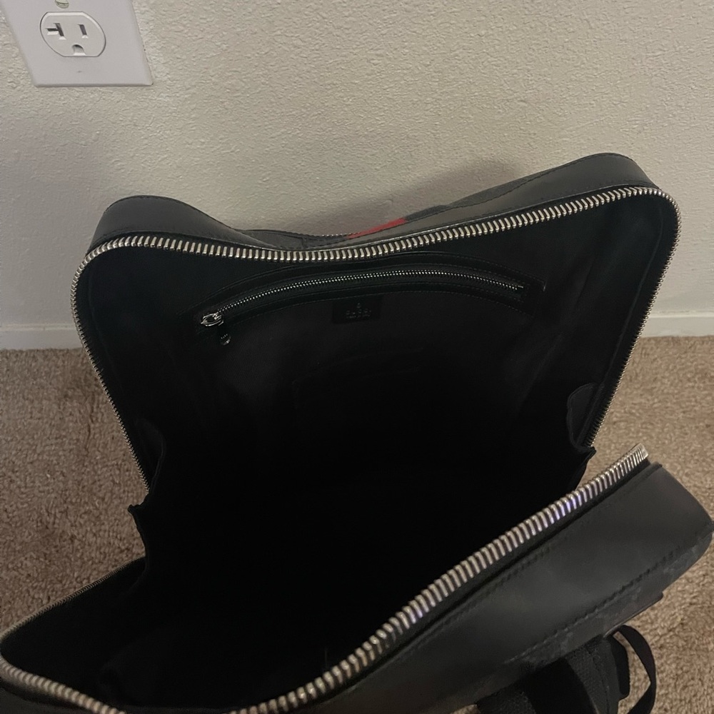 Gucci Men's Gray and Red Backpack - Picture 6 of 7